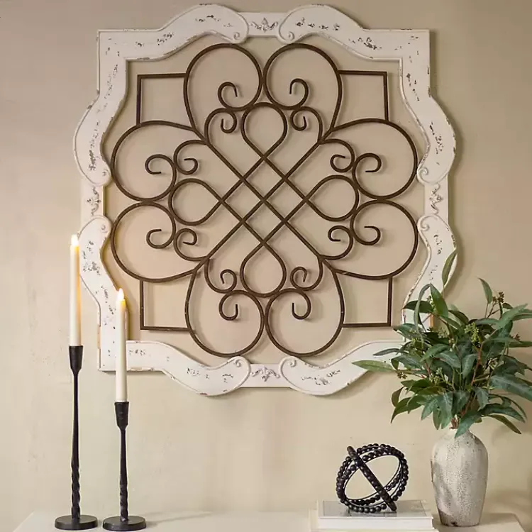 Wall Plaques-Kirklands Home Wood Isabelline Plaque White