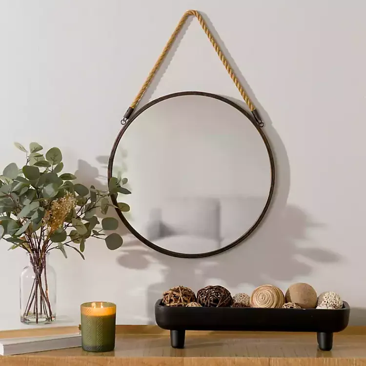 Decorative Mirrors-Kirklands Home Metal Rope Wall Mirror