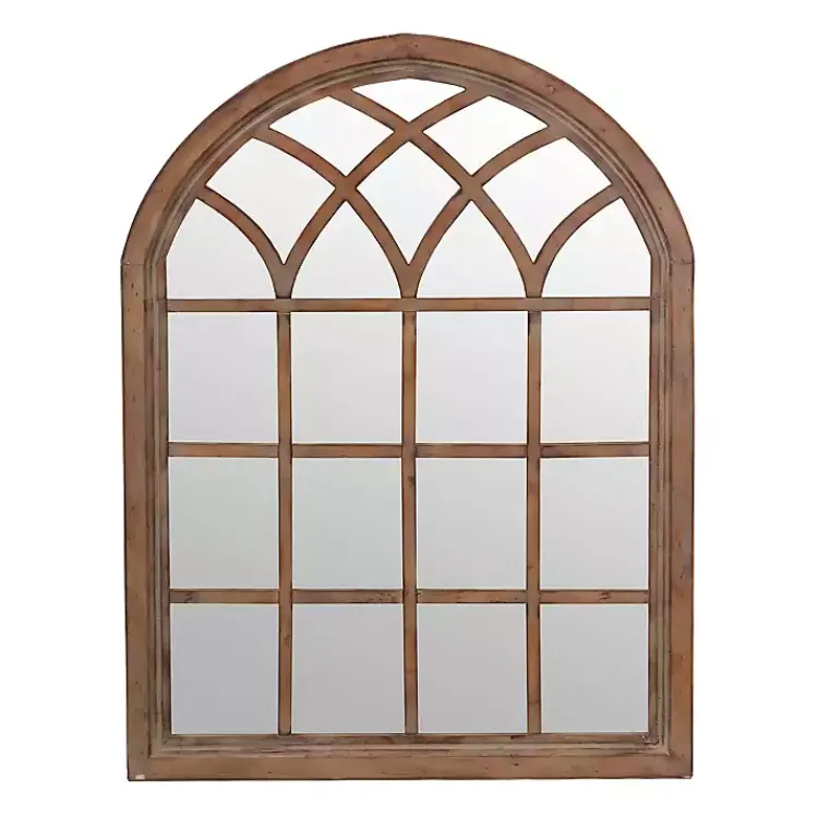 Decorative Mirrors-Kirklands Home Natural Sadie Arch Mirror Brown