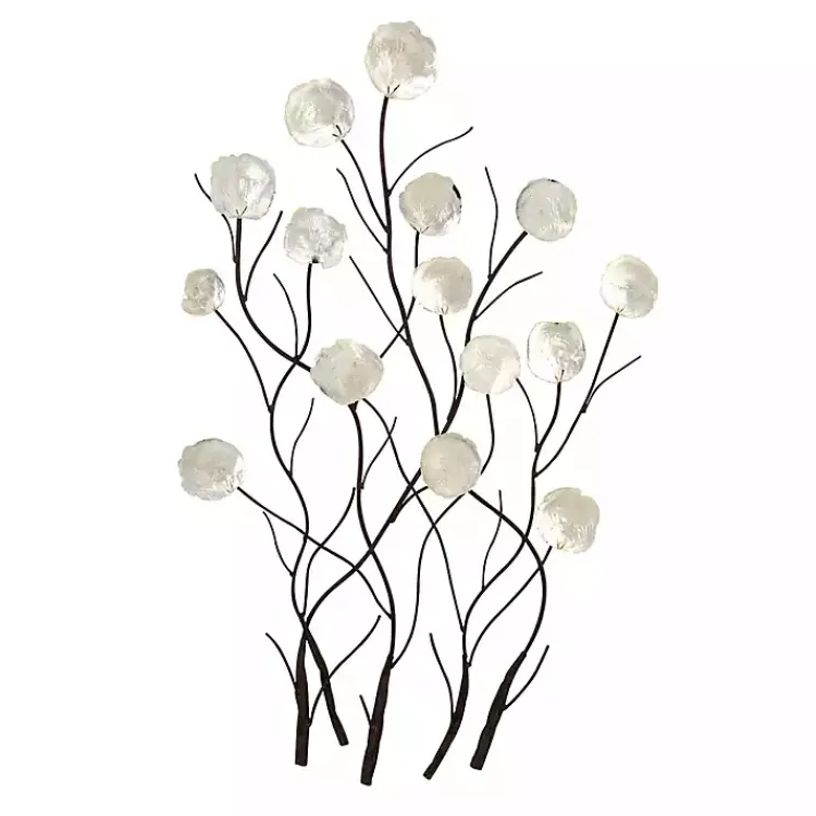 Wall Plaques-Kirklands Home Metal Peony Shell Wall Plaque