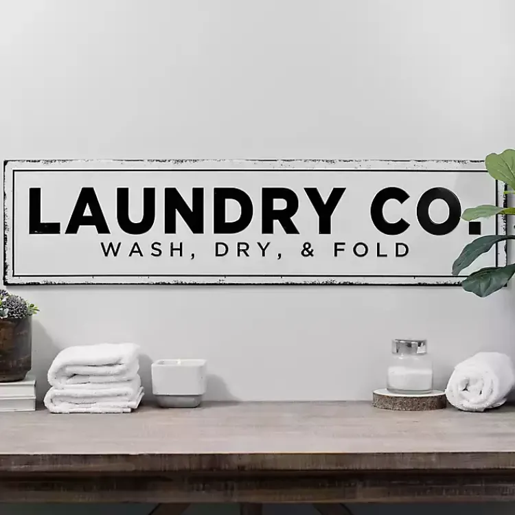 Wall Quotes & Signs-Kirklands Home Laundry Co. Metal Wall Plaque