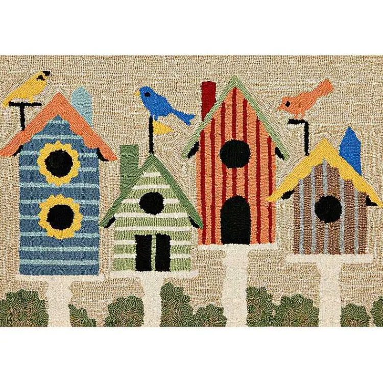 Doormats-Kirklands Home Birdhouses Scatter Rug Multi