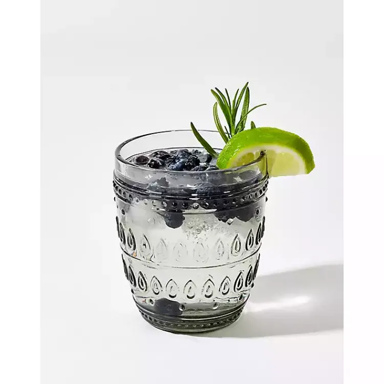 Glassware & Drinkware-Kirklands Home Fez Old Fashioned Glasses, Set of 4 Gray