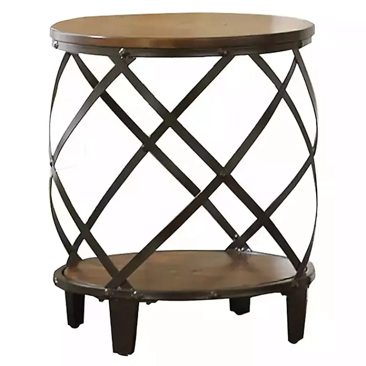 Accent & End Tables-Kirklands Home Brimfield Round End Table Black