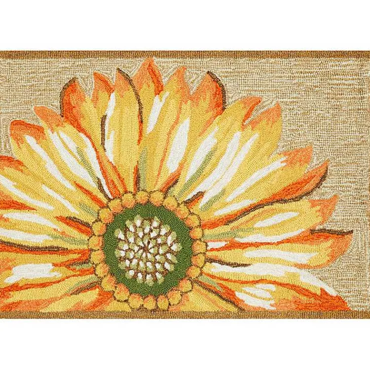 Doormats-Kirklands Home Yellow Sunflower Indoor/Outdoor Mat