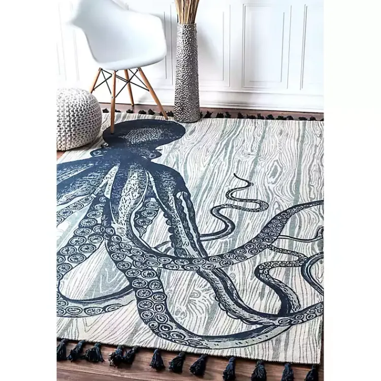 Area Rugs-Kirklands Home Dark Octopus Thomas Paul Area Rug, 5x8 Blue
