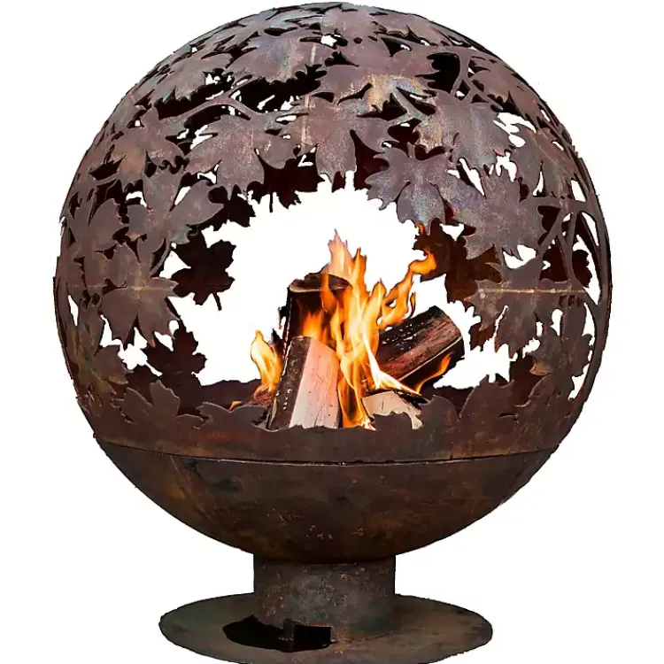Fire Pits-Kirklands Home Forest Globe Fire Pit Orange