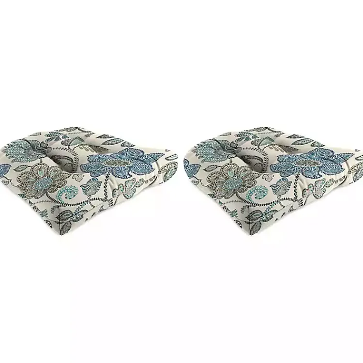 Outdoor Cushions & Pillows-Kirklands Home Denim Outdoor 19 in. Seat Cushions, Set of 2