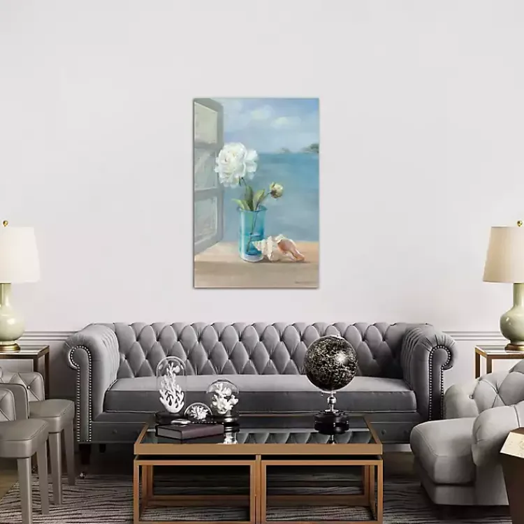 Canvas Art-Kirklands Home Coastal Floral Canvas Art Print Multi