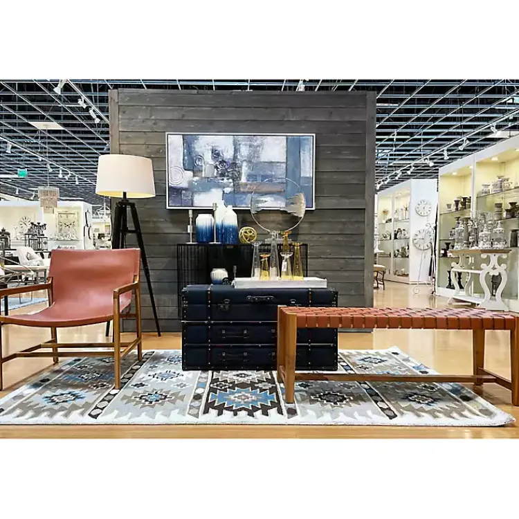 Canvas Art-Kirklands Home Blue Abstract Framed Canvas Art Print