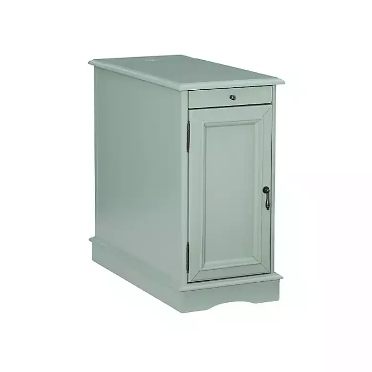 Accent & End Tables-Kirklands Home Aqua Accent Table with Charging Station Blue