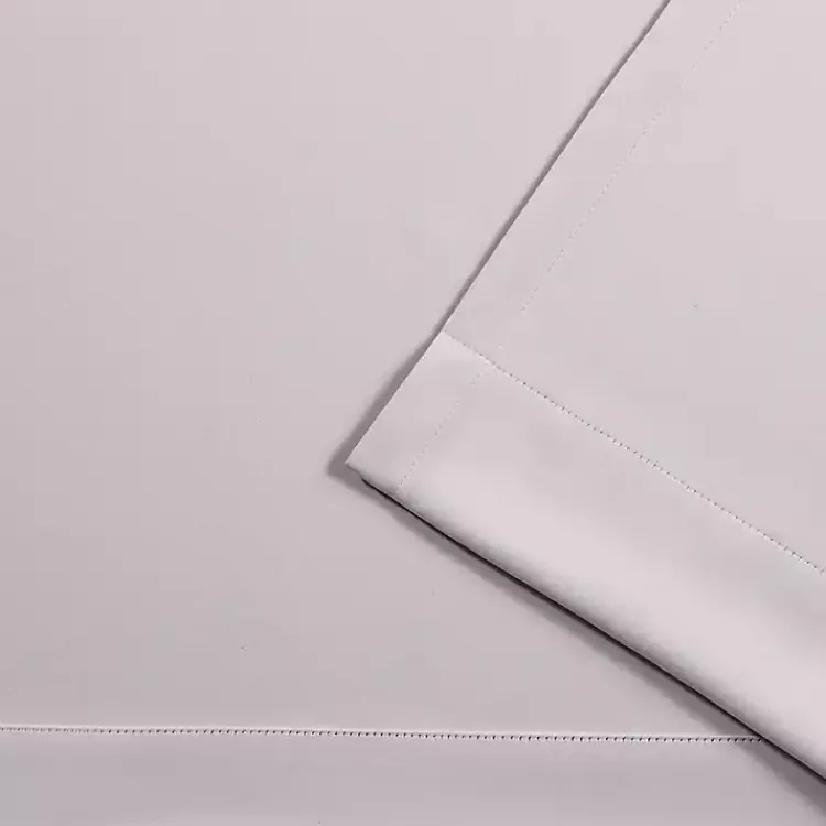 Curtains & Drapes-Kirklands Home Twill Blackout Curtain Panel Set, 84 in. Silver