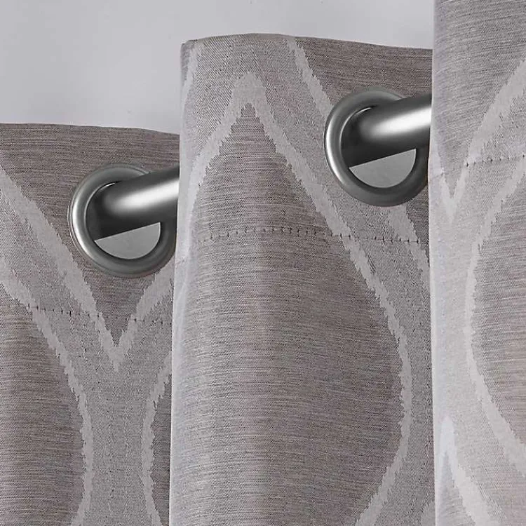 Curtains & Drapes-Kirklands Home Monte Curtain Panel Set, 108 in. Gray