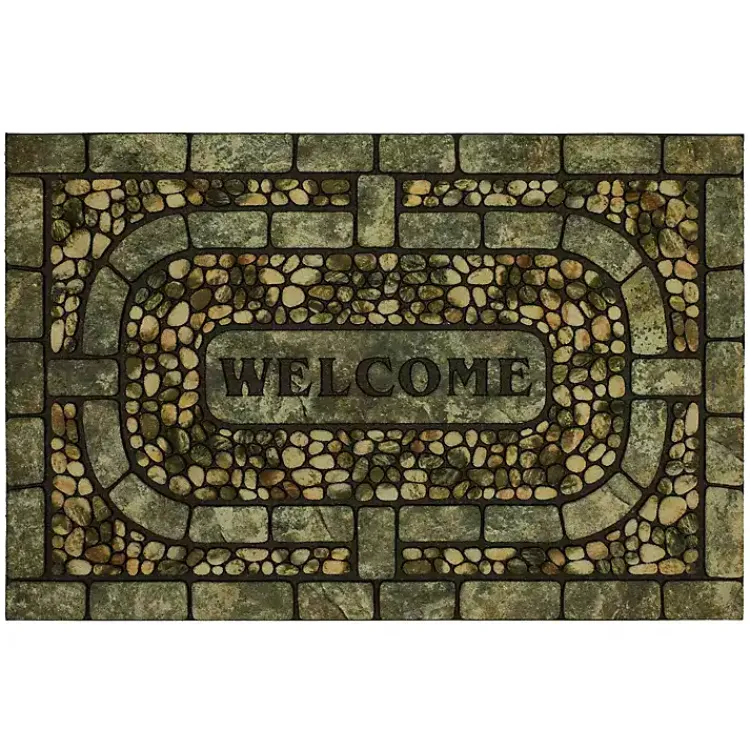 Doormats-Kirklands Home Garden Pebble Welcome Doormat