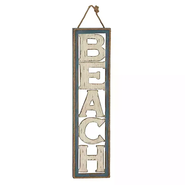 Wall Quotes & Signs-Kirklands Home Wood Cut-Out Beach Hanging Wall Plaque