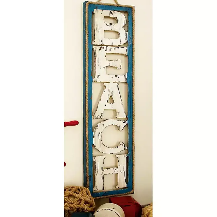 Wall Quotes & Signs-Kirklands Home Wood Cut-Out Beach Hanging Wall Plaque