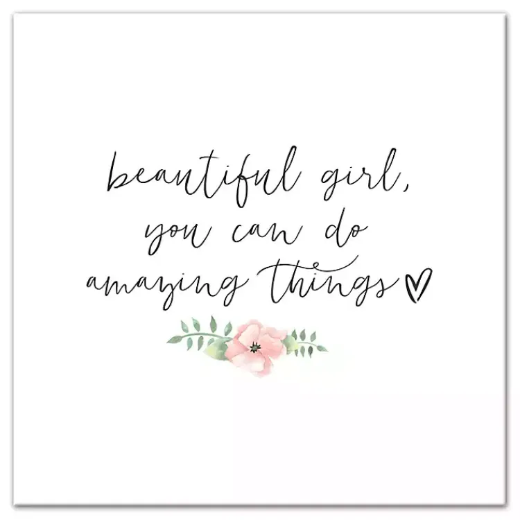 Wall Quotes & Signs-Kirklands Home Amazing Things Floral Canvas Art Print