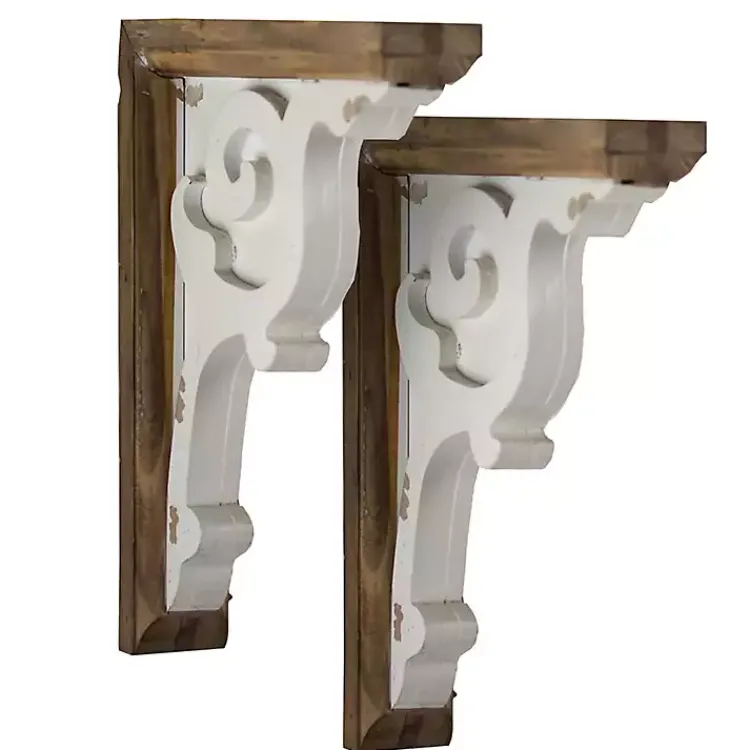 Shelves-Kirklands Home Two-Tone Corbel Shelf Brackets, Set of 2