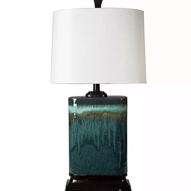 Table Lamps-Kirklands Home Carolina Blue Ceramic Table Lamp White
