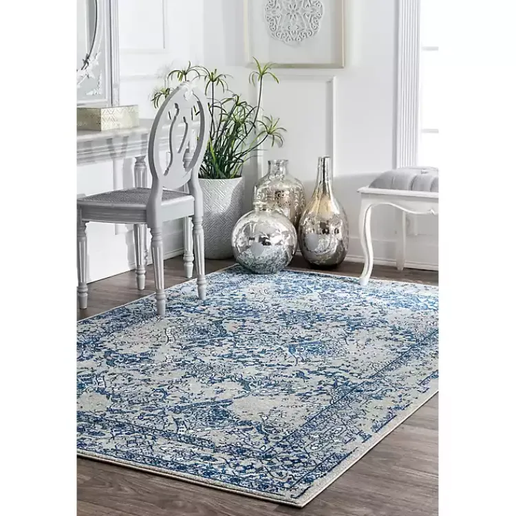 Area Rugs-Kirklands Home Blue Vintage Odell Area Rug, 5x7