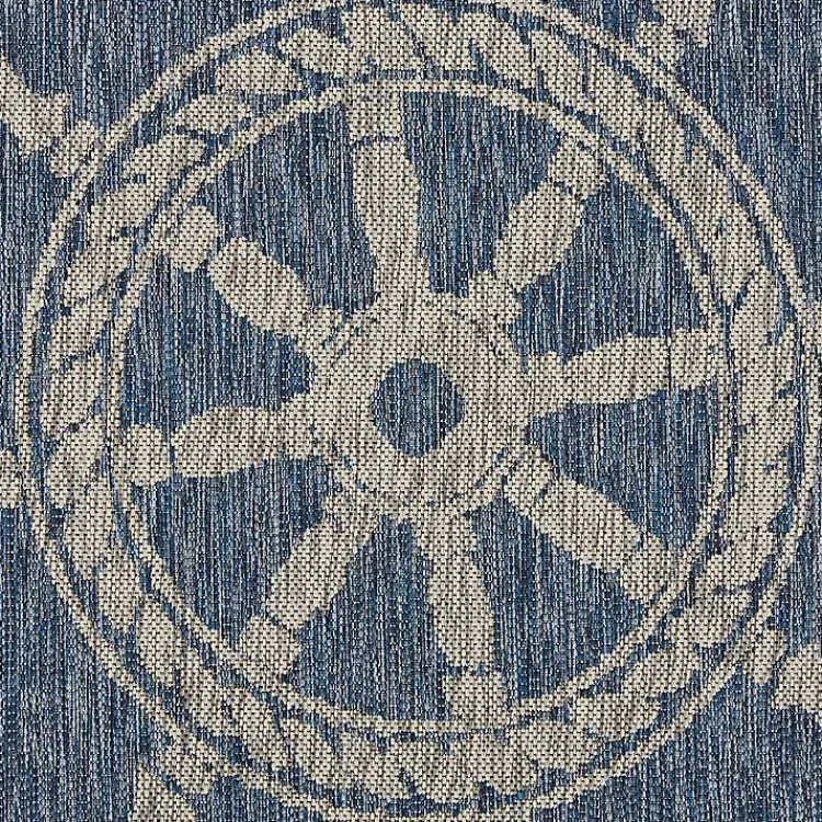 Outdoor Rugs-Kirklands Home Captiva Nautical Helm Outdoor Area Rug, 7x9