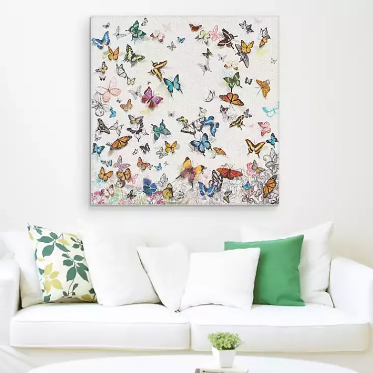 Canvas Art-Kirklands Home Papillon Canvas Art Print Multi