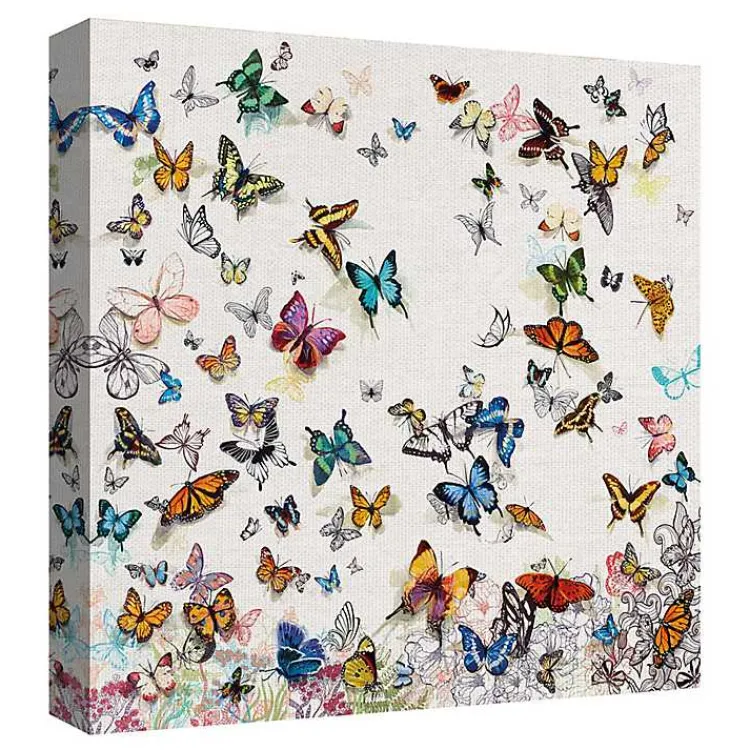 Canvas Art-Kirklands Home Papillon Canvas Art Print Multi