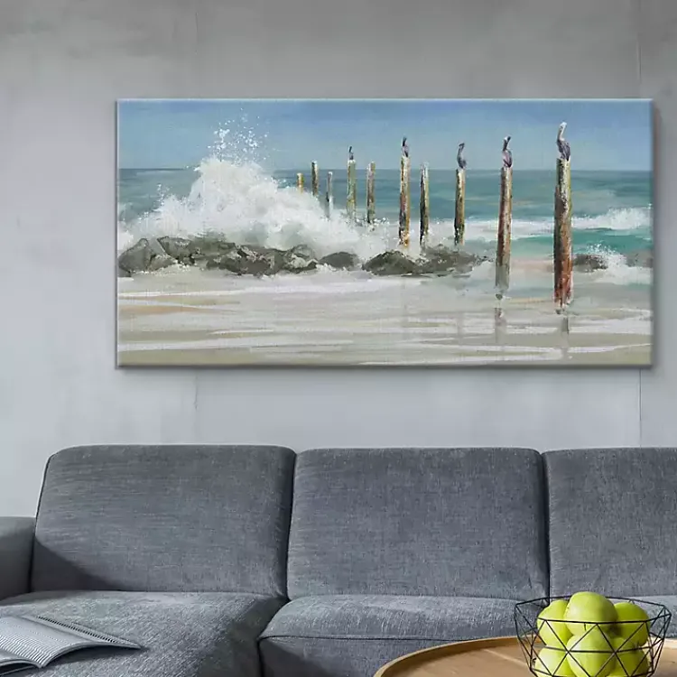 Canvas Art-Kirklands Home Perched By The Sea Canvas Art Print