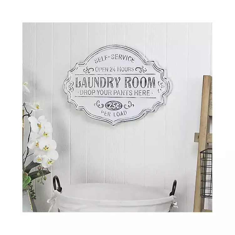 Wall Quotes & Signs-Kirklands Home Enamel Laundry Room Wall Plaque