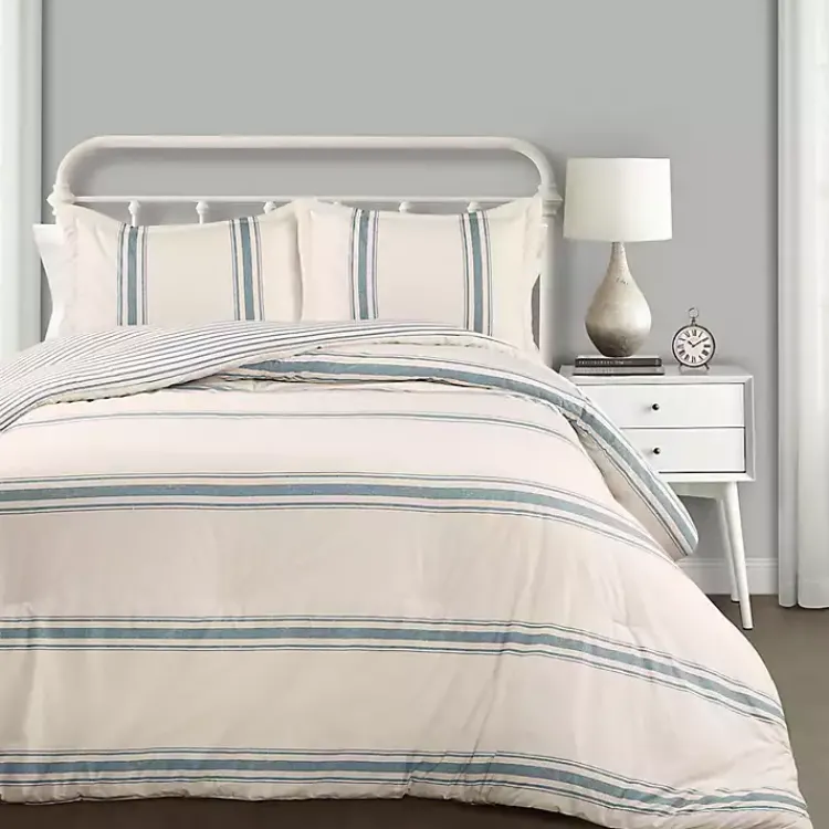 Comforters-Kirklands Home Blue Farmhouse 3-pc. Full/Queen Comforter Set