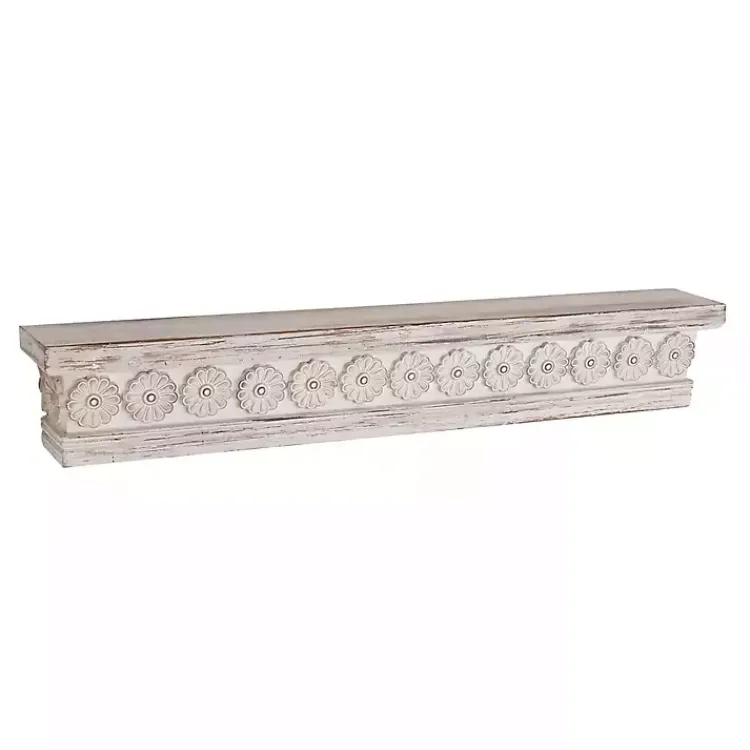 Shelves-Kirklands Home Ornate Farmhouse Wooden Wall Shelf, 36 in.