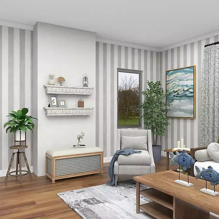 Shelves-Kirklands Home Ornate Farmhouse Wooden Wall Shelf, 36 in.