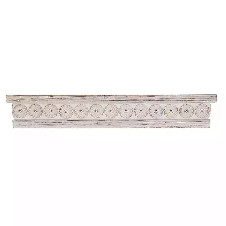 Shelves-Kirklands Home Ornate Farmhouse Wooden Wall Shelf, 36 in.