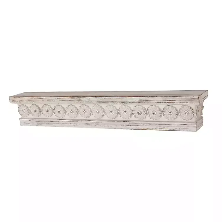 Shelves-Kirklands Home Ornate Farmhouse Wooden Wall Shelf, 36 in.
