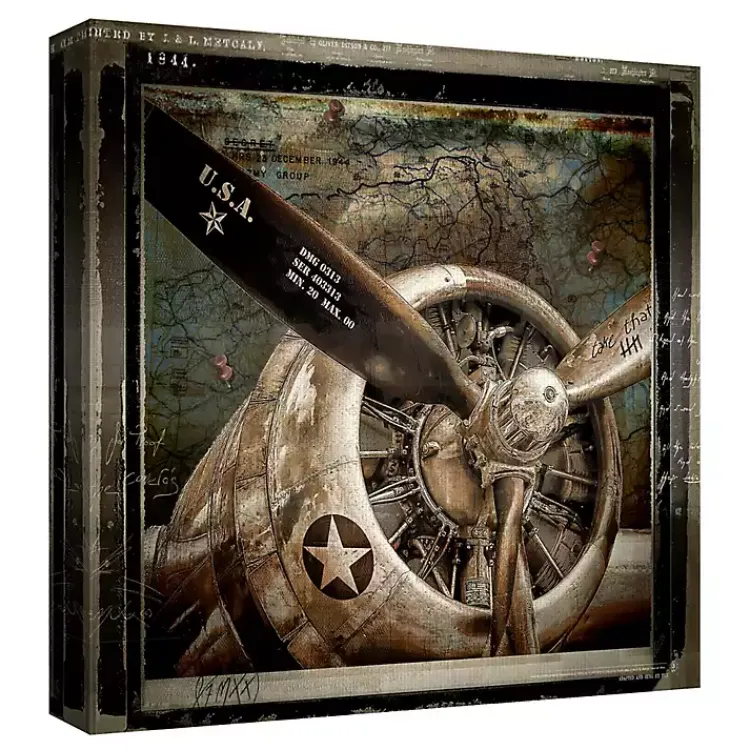 Canvas Art-Kirklands Home Wing and a Prayer Square Canvas Art Print Brown