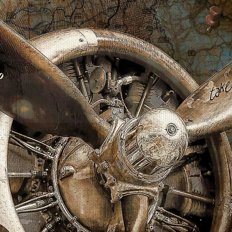 Canvas Art-Kirklands Home Wing and a Prayer Square Canvas Art Print Brown