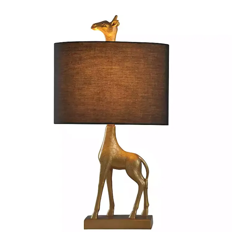 Table Lamps-Kirklands Home Navy and Gold Giraffe Table Lamp Blue