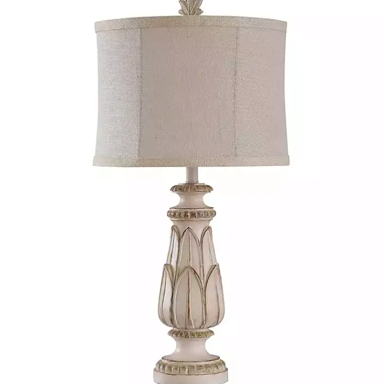 Table Lamps-Kirklands Home Cream Mackinaw Table Lamp Ivory