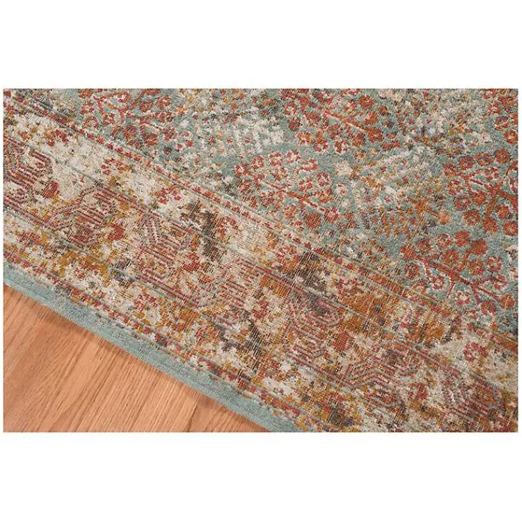 Area Rugs-Kirklands Home Sea Blue Eaton Transitional Area Rug, 6x8