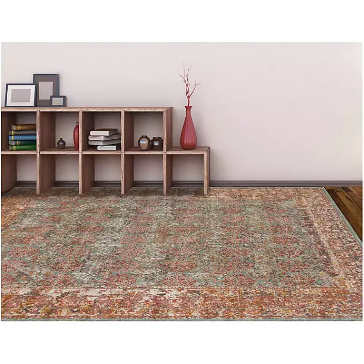 Area Rugs-Kirklands Home Sea Blue Eaton Transitional Area Rug, 6x8