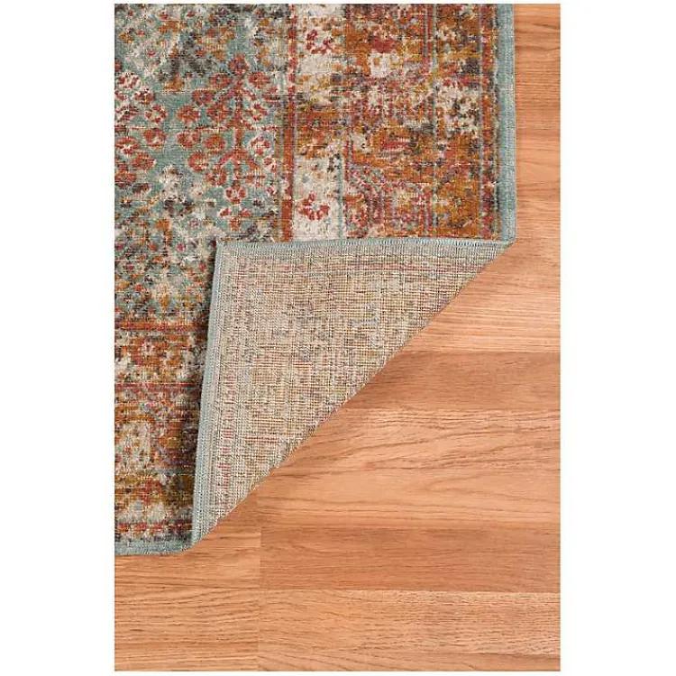 Area Rugs-Kirklands Home Sea Blue Eaton Transitional Area Rug, 6x8