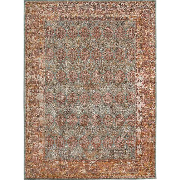 Area Rugs-Kirklands Home Sea Blue Eaton Transitional Area Rug, 7x9