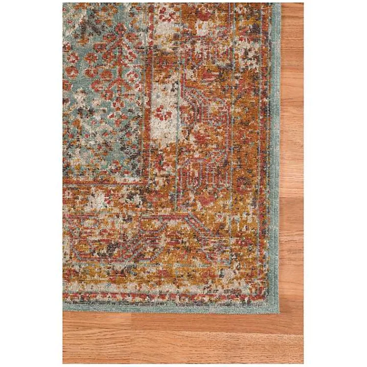 Area Rugs-Kirklands Home Sea Blue Eaton Transitional Area Rug, 7x9