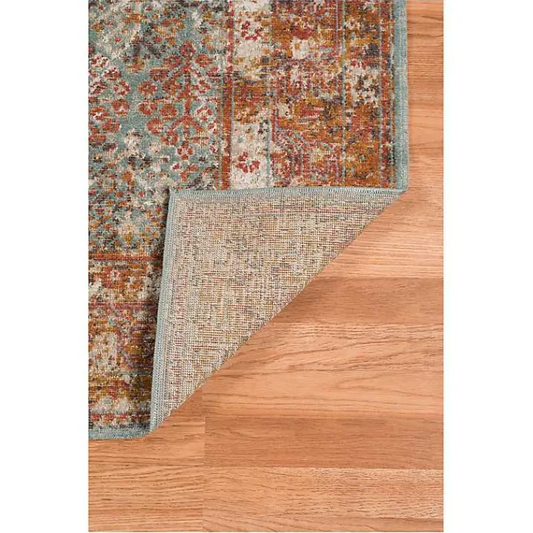 Area Rugs-Kirklands Home Sea Blue Eaton Transitional Area Rug, 7x9