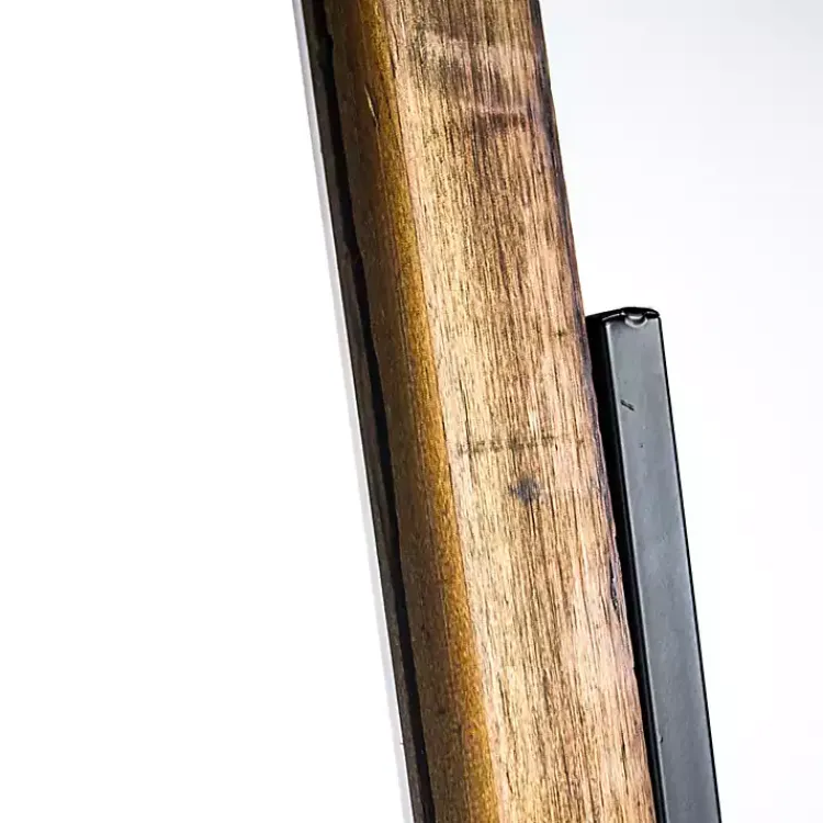 Full Length & Floor Mirrors-Kirklands Home Full Length Wood and Metal Wall Mirror with Stand