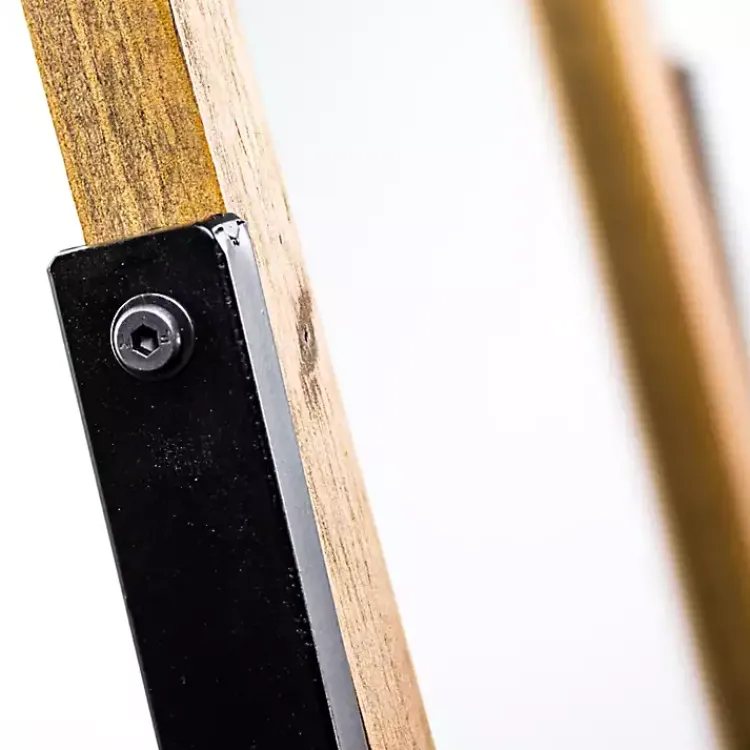 Full Length & Floor Mirrors-Kirklands Home Full Length Wood and Metal Wall Mirror with Stand