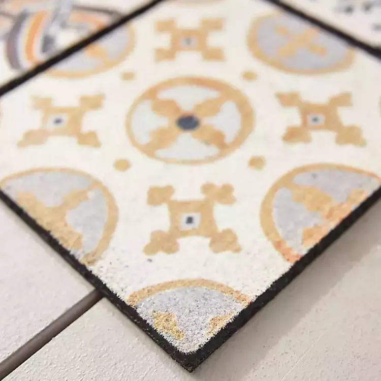 Doormats-Kirklands Home Patina Tiles Welcome Estate Doormat Gray