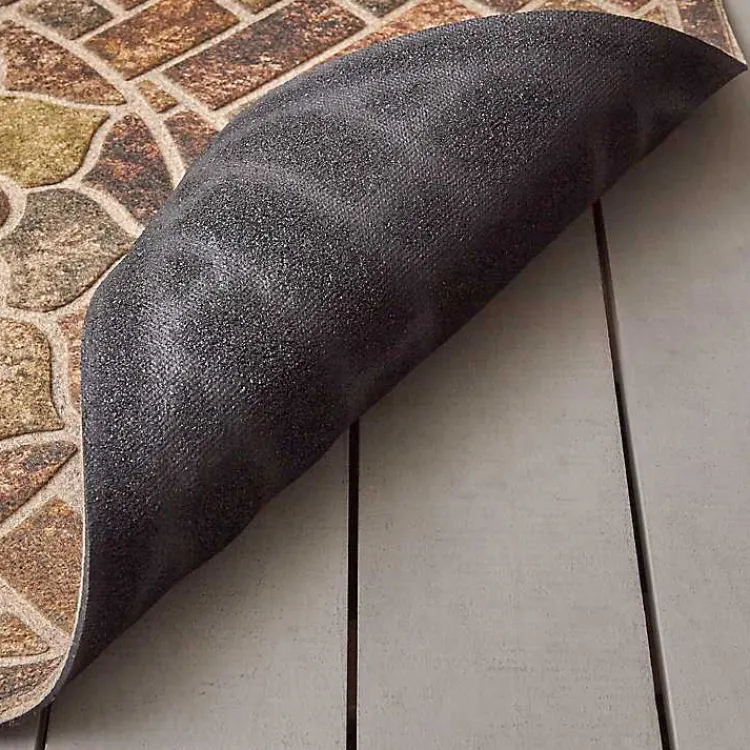 Doormats-Kirklands Home Ornamental Brick Entry Doormat Brown