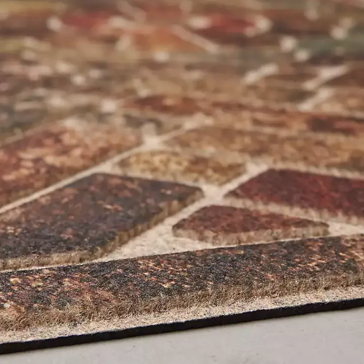 Doormats-Kirklands Home Ornamental Brick Entry Doormat Brown