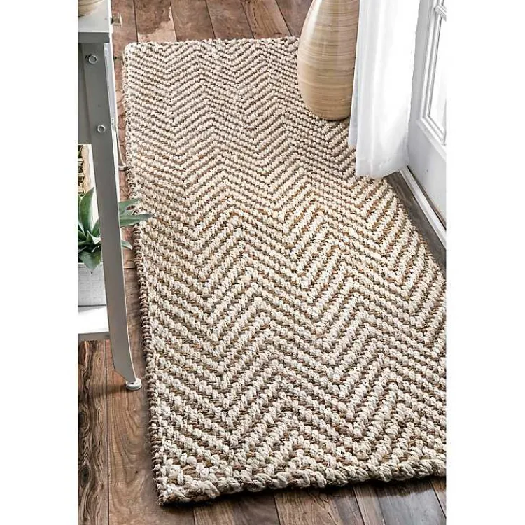 Accent Rugs-Kirklands Home Brown Chevron Valen Runner